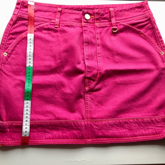 Jacquemus "Le Splash' Pink Denim Mini Skirt - NWT - Picture 6 of 7